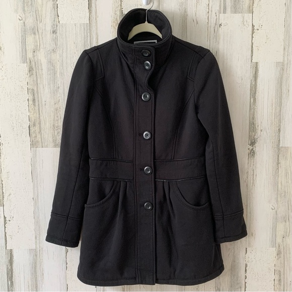Apt. 9 Black Button Down Pea Coat Jacket Women’s Size Small - Picture 4 of 16